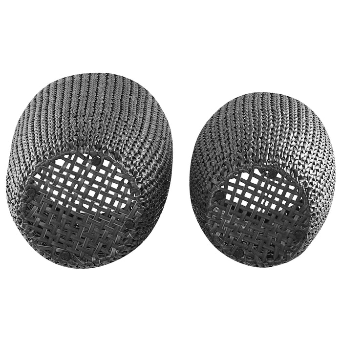 Beliani - CEDRUS - Bloempot set van 2 - Zwart - PE rotan