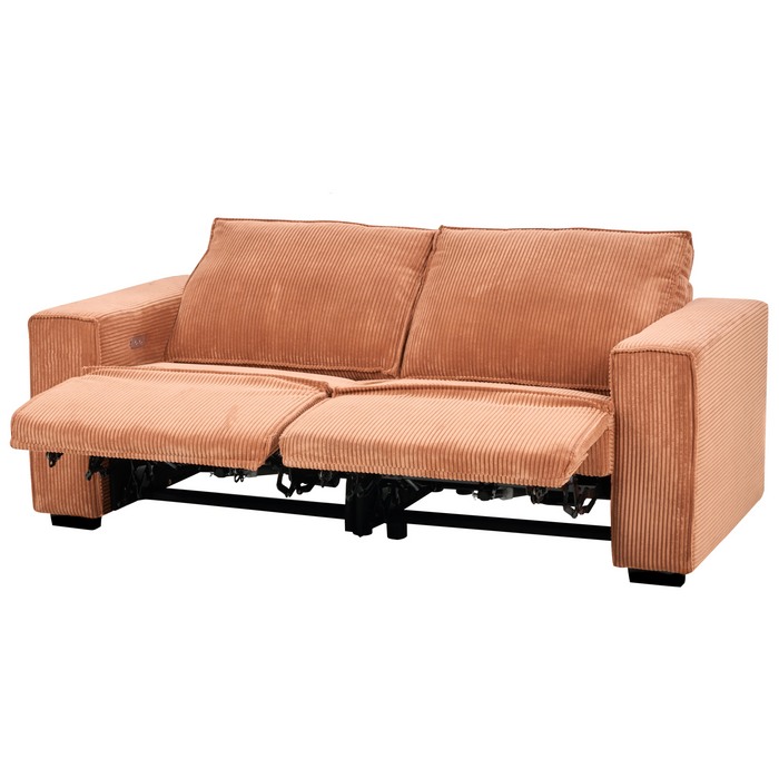 Beliani-NUKARI -Tweezitsbank elektrisch verstelbaar-Oranje-Corduroy