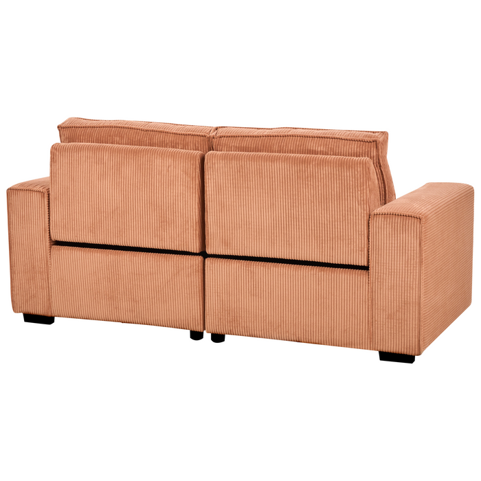 Beliani-NUKARI -Tweezitsbank elektrisch verstelbaar-Oranje-Corduroy