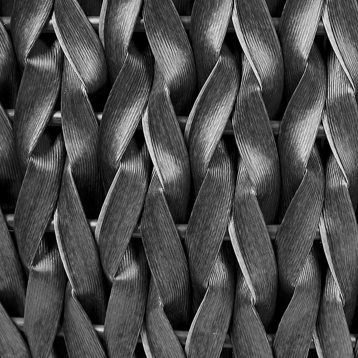 Beliani - CEDRUS - Bloempot set van 2 - Zwart - PE rotan