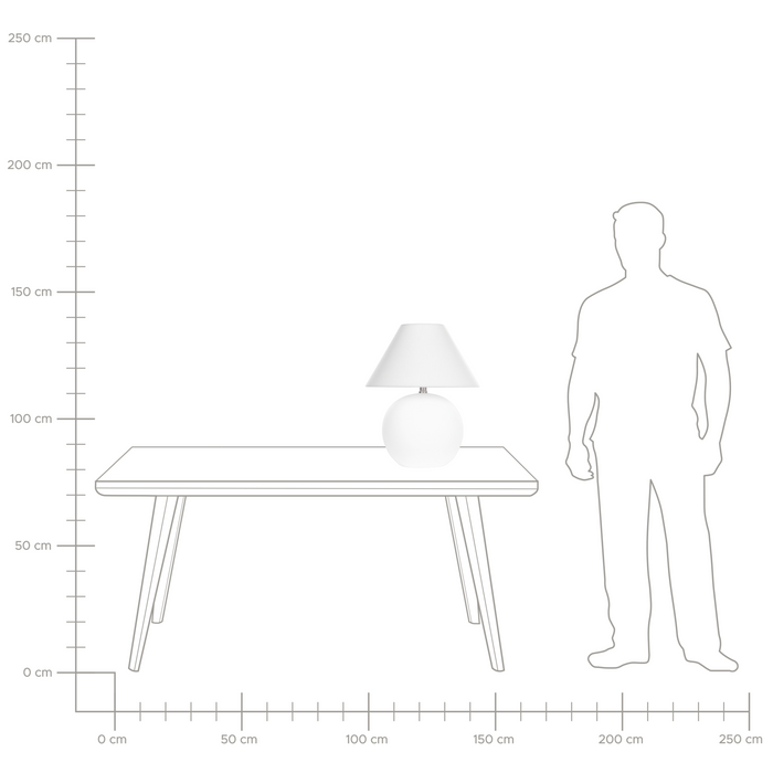 Beliani - LIMIA - Tafellamp - Gebroken wit - Keramiek
