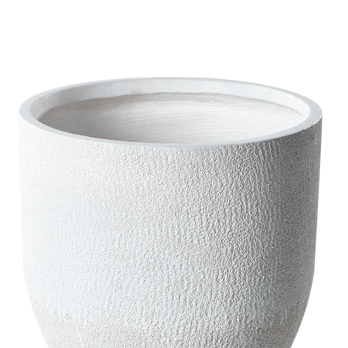 Beliani - KANNIA - Bloempot - Wit - 55 cm - Klei-vezelmengsel