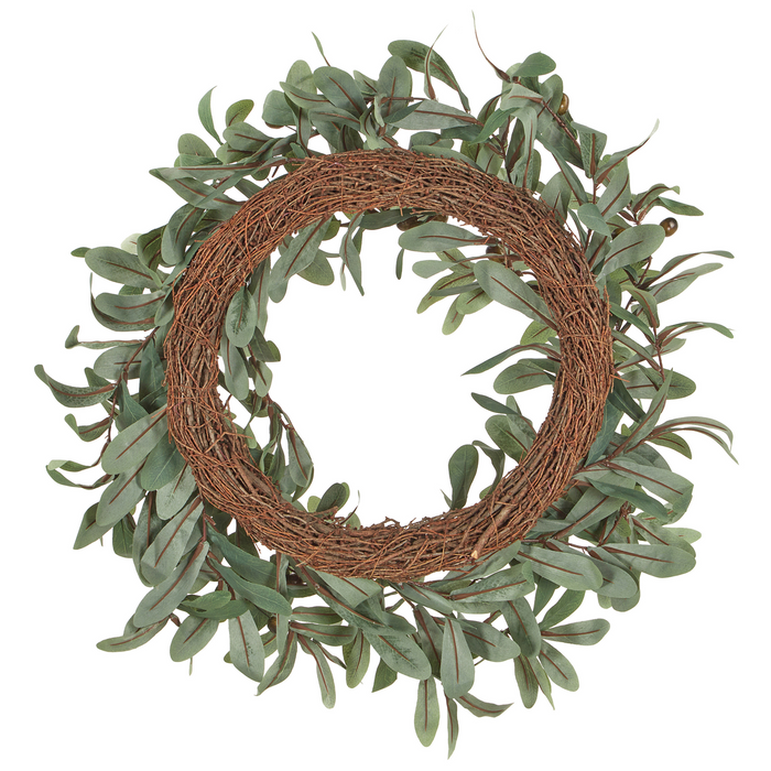 Beliani - DANRUN - Decoratieve krans - Groen - Synthetisch