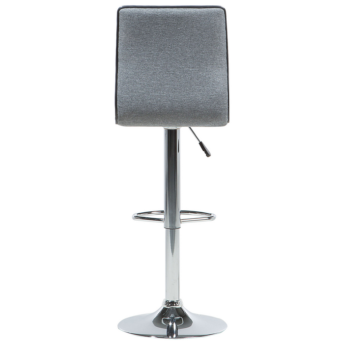 Beliani - LUCERNE - Barkruk verstelbaar - Lichtgrijs - Polyester