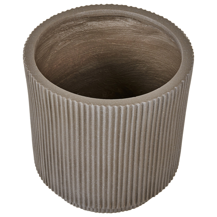 Beliani - DARIA - Bloempot - Taupe - 30 cm - Kleivezels