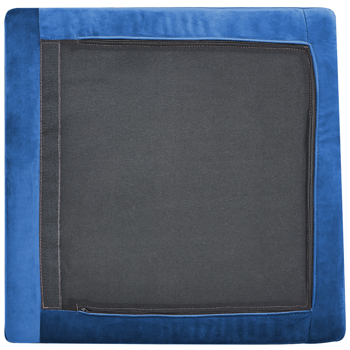 Beliani - EVJA - Hoekstuk - Marineblauw - Fluweel