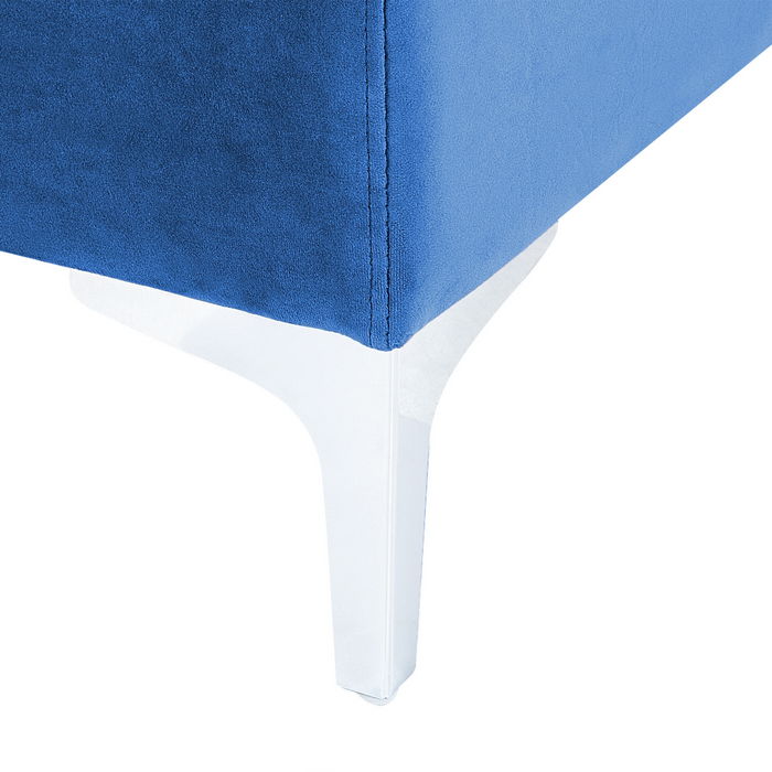 Beliani - EVJA - Hoekstuk - Marineblauw - Fluweel