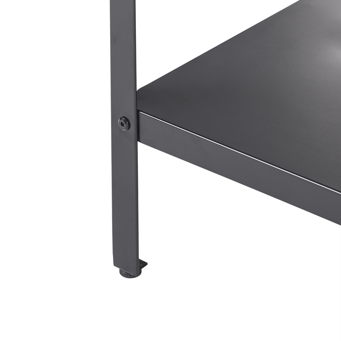 Beliani-VILAMA-Buitenkeuken met spoelbak-Zwart-80x50x92 cm-Staal