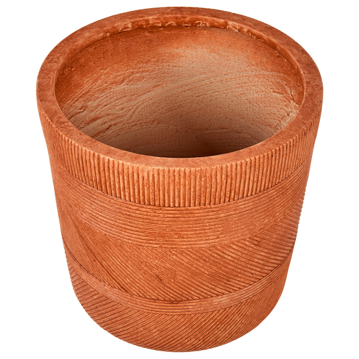 Beliani - VOULA - Bloempot - Goudbruin - Goudbruin - Kleivezels