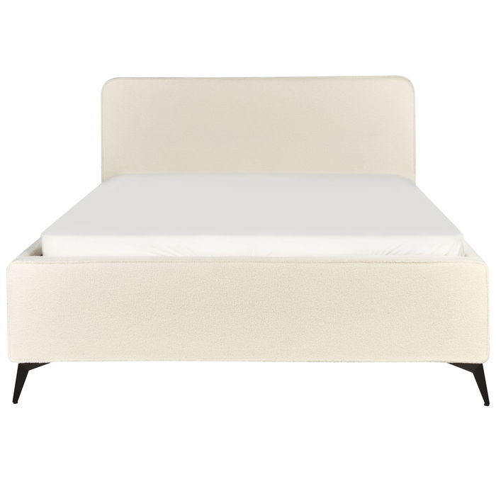 Beliani-VALOGNES-Tweepersoonsbed-Off-white-160 x 200 cm-Bouclé