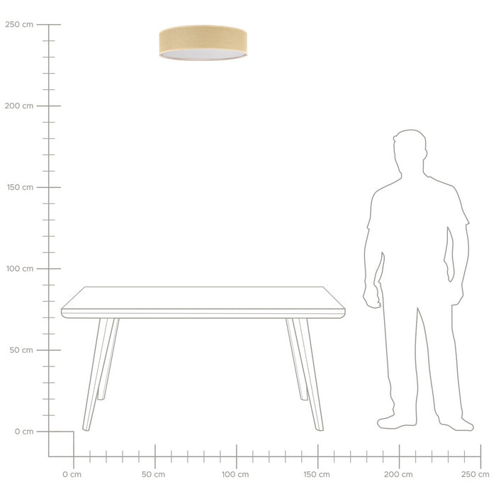 Beliani - MAGNO - Plafondlamp - Naturel - Papier