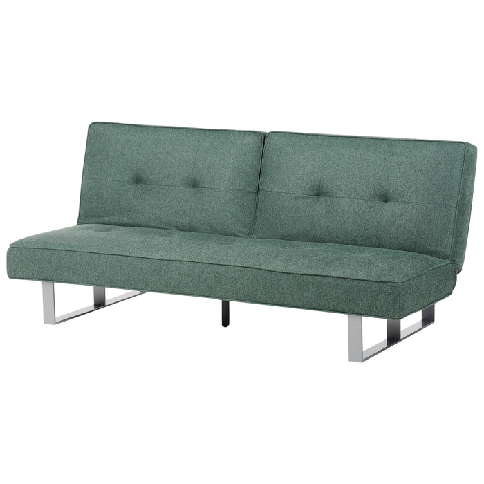 Beliani - DUBLIN - Slaapbank 3-zits - Donkergroen - Polyester