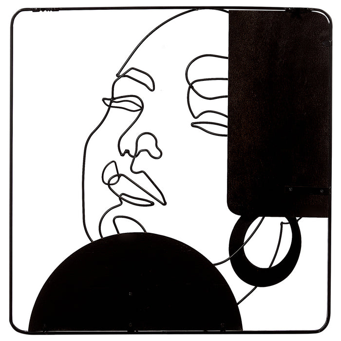 Beliani - CALIFORNIUM - Wanddecoratie - Donkerbruin - IJzer|MDF