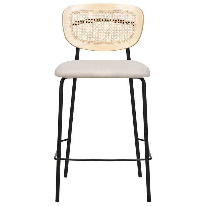 Beliani - MAYETTA - Barkruk set van 2 - Lichtbeige - Polyester