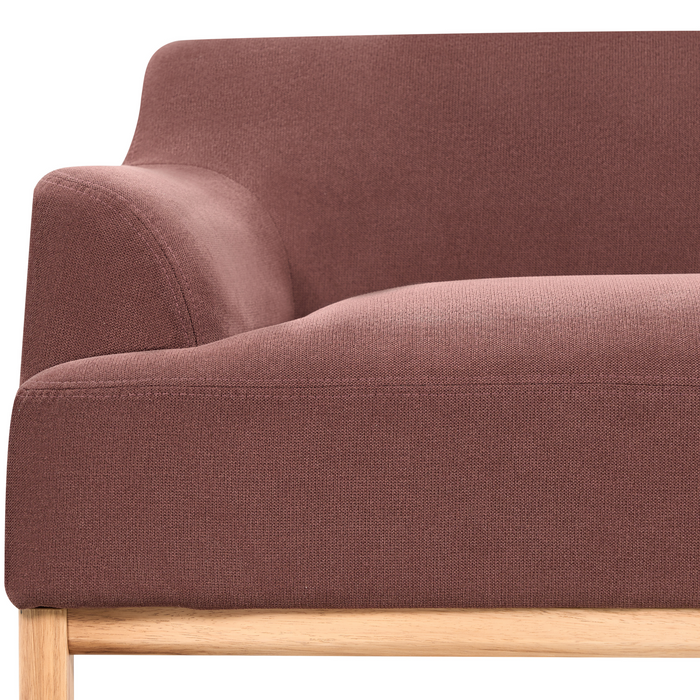 Beliani - SOSJO - Driezitsbank - Bordeaux - Polyester