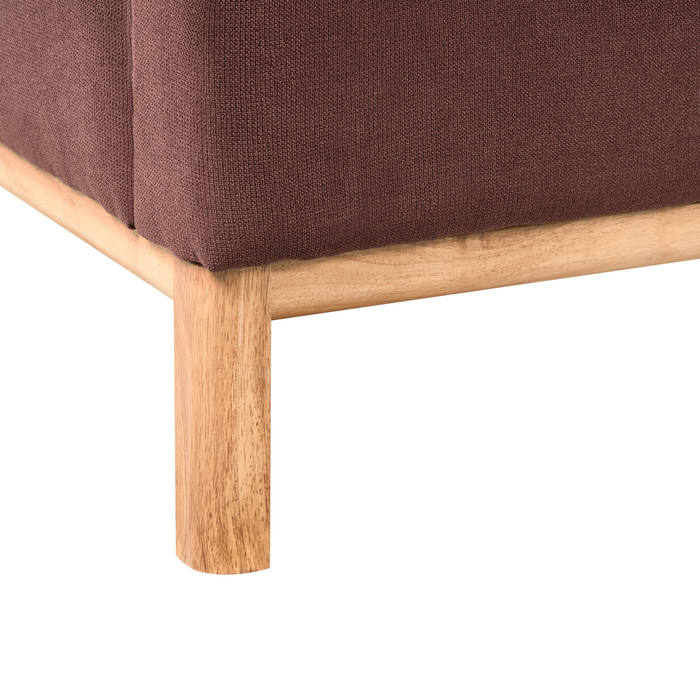 Beliani - SOSJO - Driezitsbank - Bordeaux - Polyester