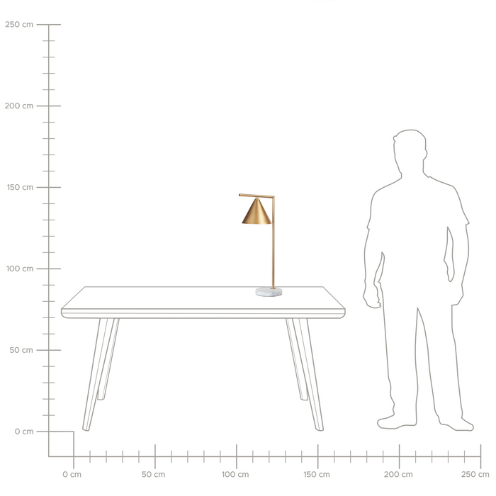 Beliani - MOCAL - Tafellamp - Gebroken wit - Metaal