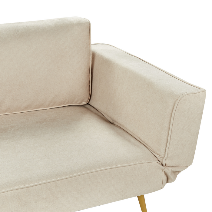 Beliani - SAARELA - Slaapbank - Beige - Polyester