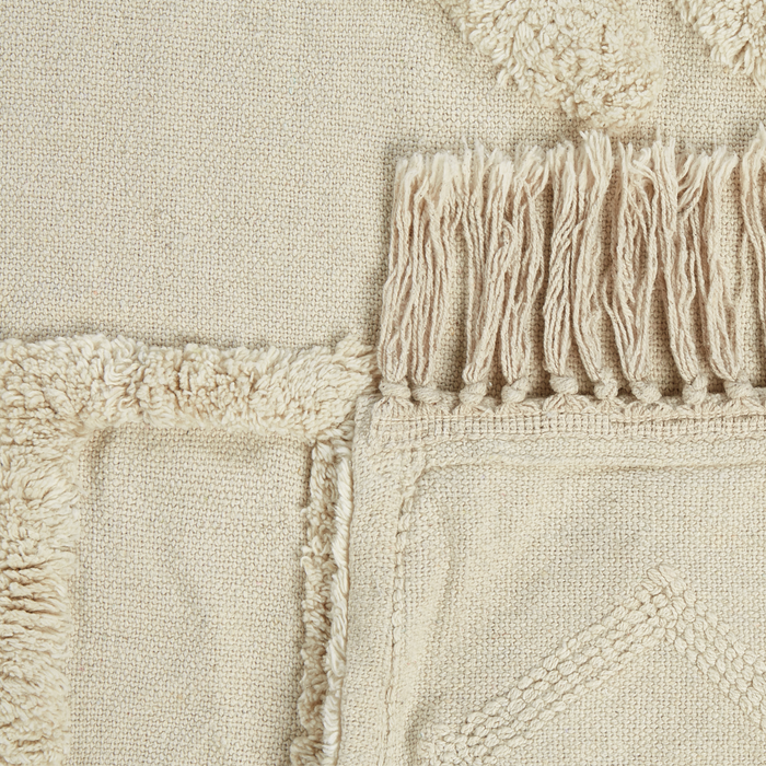 Beliani - CHACK - Deken - Beige - 200 x 220 cm - Katoen