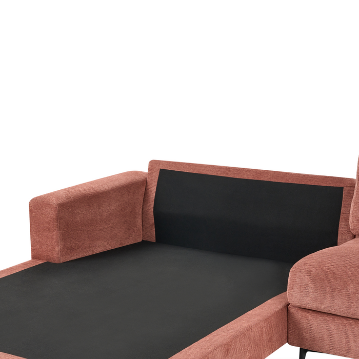 Beliani - MALOY - Hoekbank - Rood - Rechtszijdig - Polyester