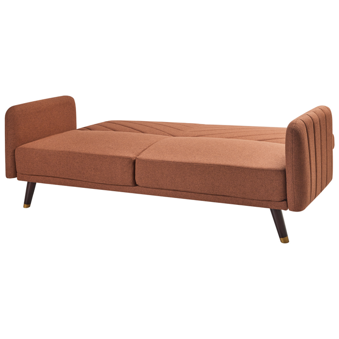 Beliani - SENJA - Slaapbank 3-zits - Oranje - Kunstlinnen