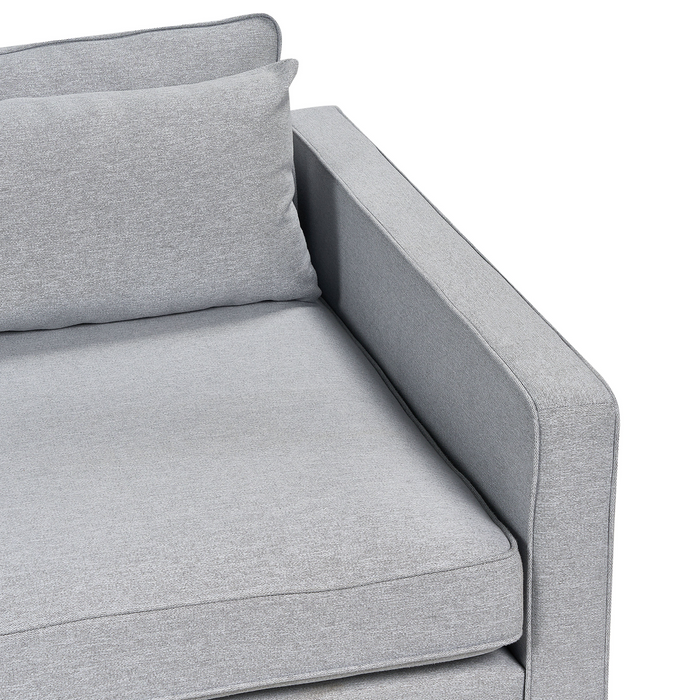 Beliani - VINSTRA - Driezitsbank - Grijs - Polyester