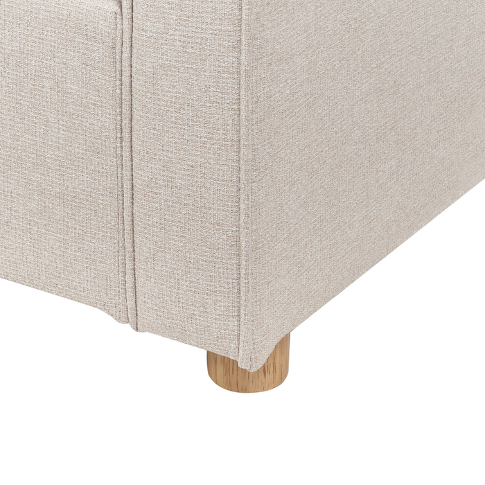 Beliani - VINSTRA - Driezitsbank - Beige - Polyester