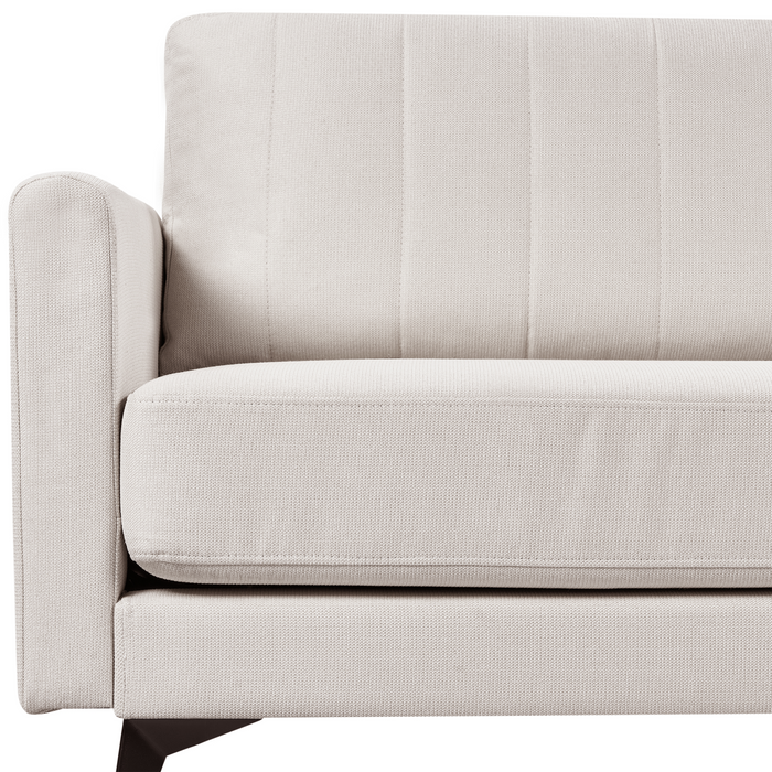 Beliani - MALA - Driezitsbank - Lichtbeige - Polyester