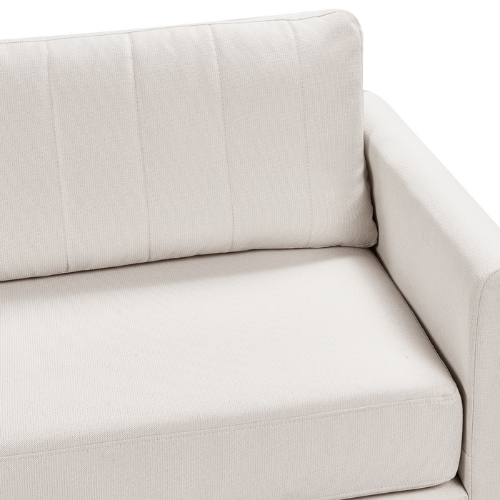 Beliani - MALA - Driezitsbank - Lichtbeige - Polyester