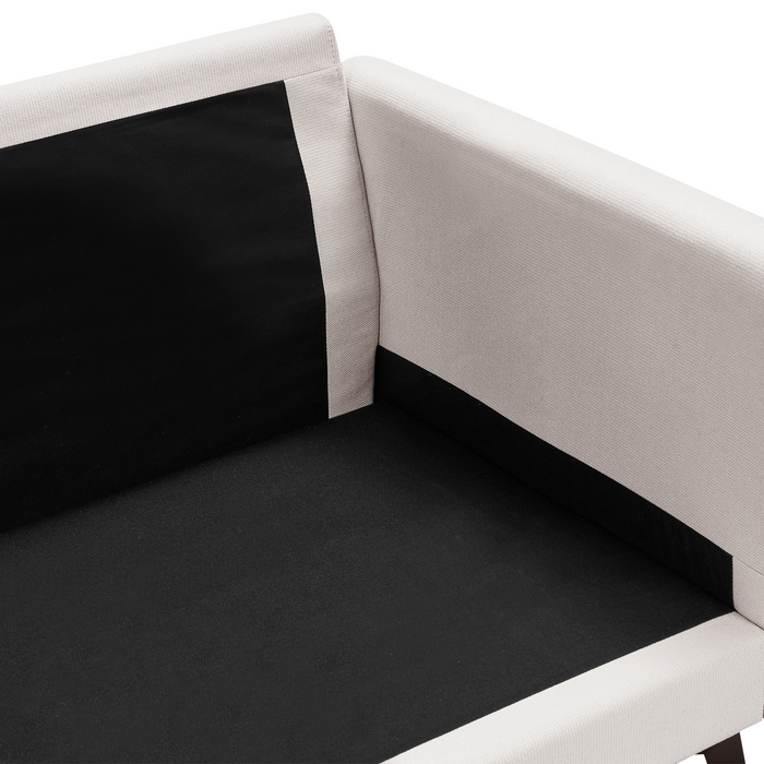 Beliani - MALA - Driezitsbank - Lichtbeige - Polyester