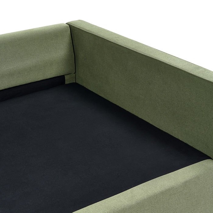 Beliani - VINSTRA - Driezitsbank - Groen - Polyester