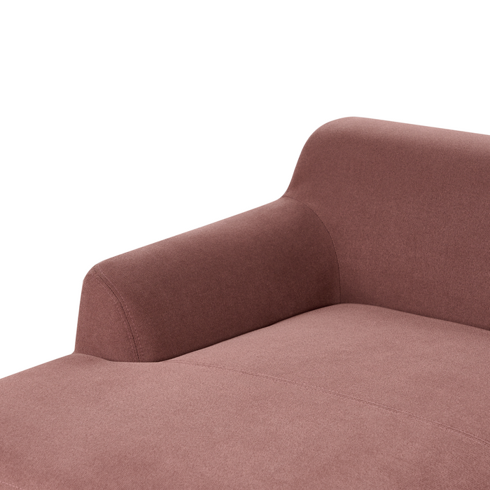 Beliani - SOSJO - Hoekbank - Bordeaux - Rechtszijdig - Polyester