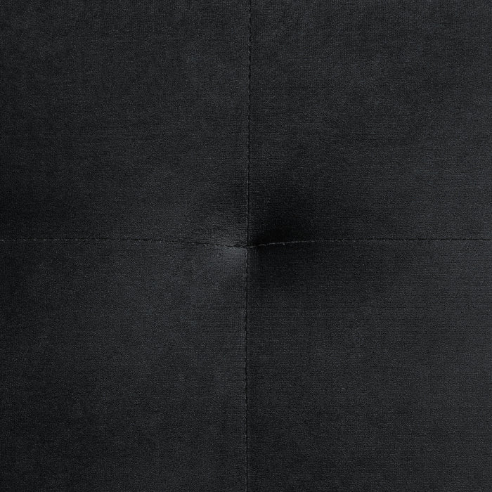 Beliani - ABERDEEN - Slaapbank - Zwart - Rechterzijde - Fluweel