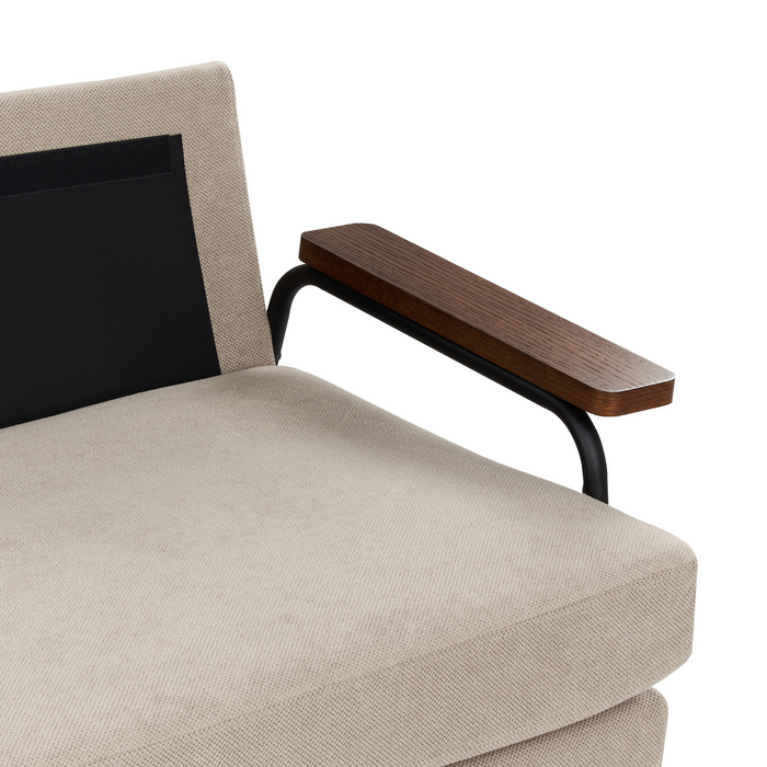 Beliani - AKRANES - Driezitsbank - Taupe - Stof