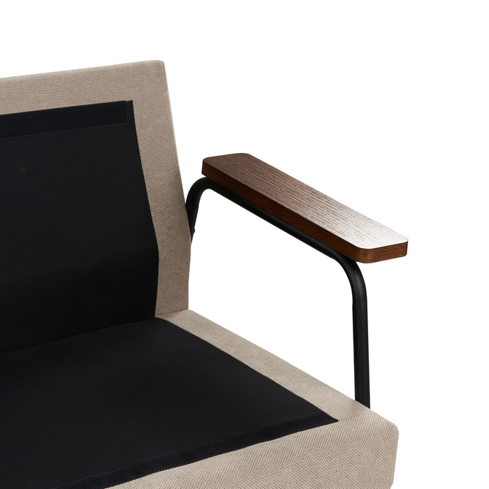 Beliani - AKRANES - Driezitsbank - Taupe - Stof