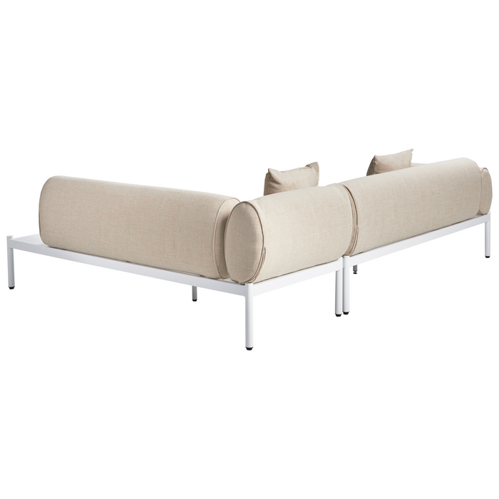 Beliani - RASIGLIA - Loungeset 5-zits - Beige - Aluminium