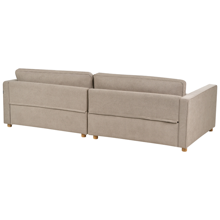 Beliani - VINSTRA - Driezitsbank - Taupe - Polyester