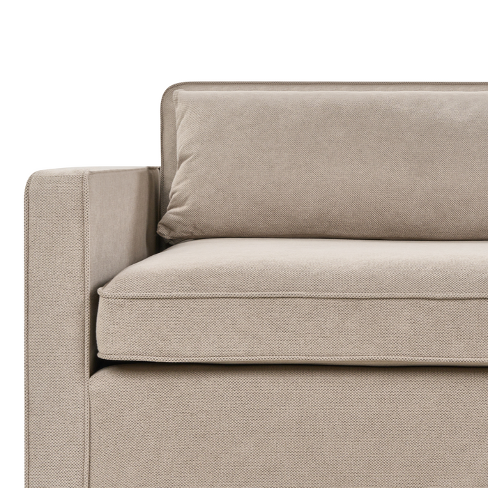 Beliani - VINSTRA - Driezitsbank - Taupe - Polyester