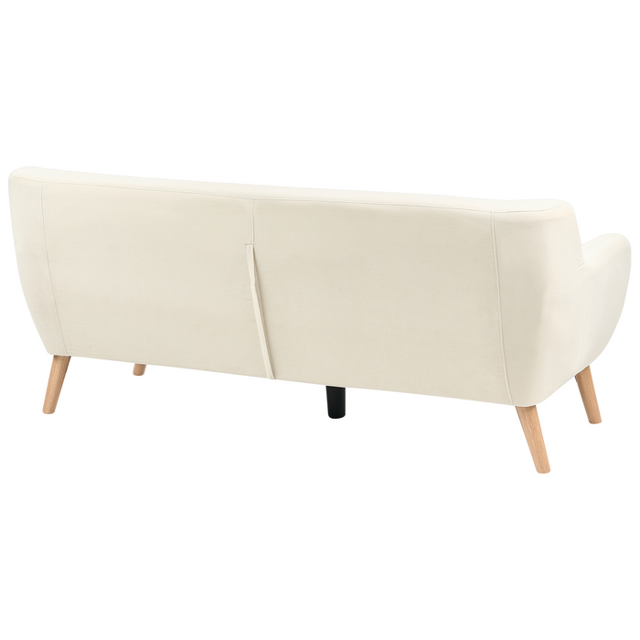 Beliani - MOTALA - Driezitsbank - Lichtbeige - Polyester