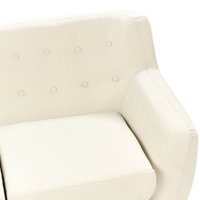 Beliani - MOTALA - Driezitsbank - Lichtbeige - Polyester