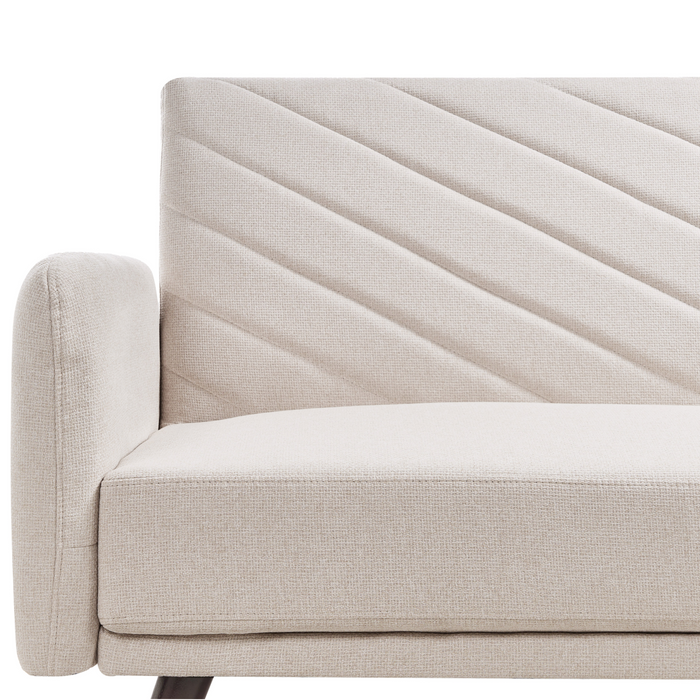 Beliani - SENJA - Slaapbank 3-zits - Lichtbeige - Kunstlinnen