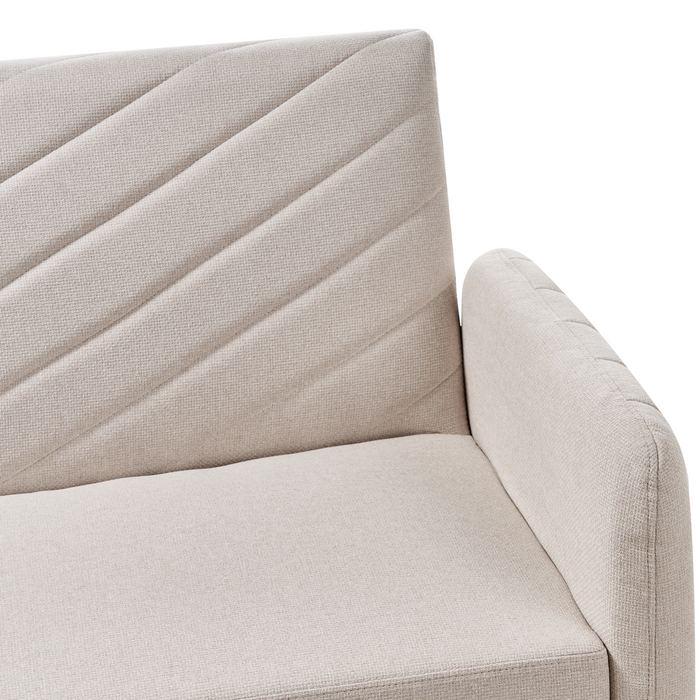 Beliani - SENJA - Slaapbank 3-zits - Lichtbeige - Kunstlinnen