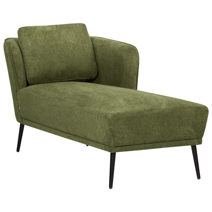 Beliani-ARTHEZE-Chaise longue-Donkergroen-Linkszijdig-Polyester