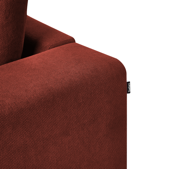 Beliani - NIVALA - Driezitsbank - Rood - Polyester