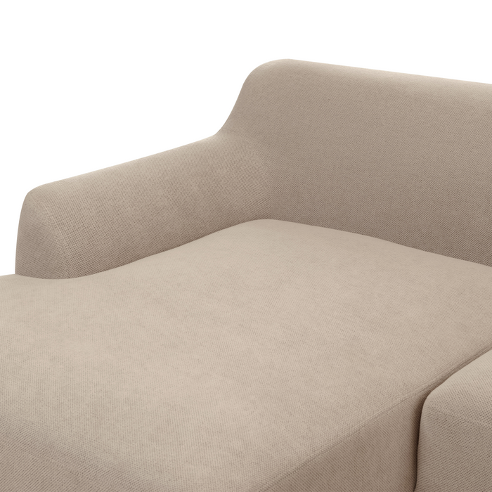 Beliani - SOSJO - Hoekbank - Taupe - Rechtszijdig - Polyester