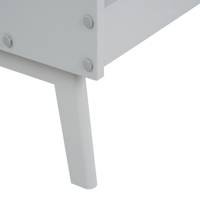 Beliani - BONNAC - Eenpersoonsbed - Grijs - 90 x 200 cm - Dennenhout