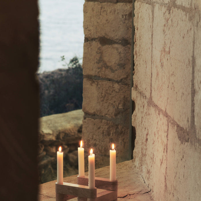 Ferm Living Newel Modular Kandelaar - Travertine