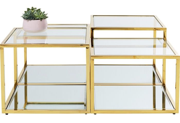 Kare Design Orion Salontafel - Set Van 4 - Goud