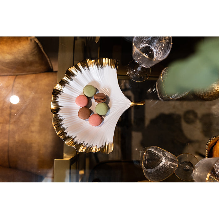 Kare Design Ginkgo Elegance Serveerblad goud bies