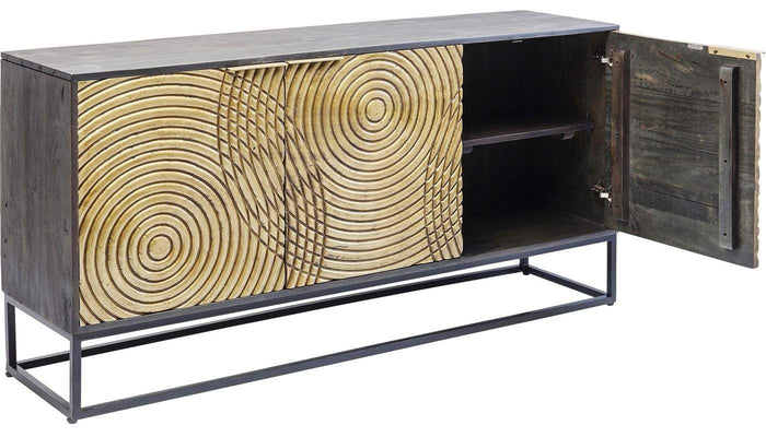 Kare Design Circulo Dressoir - B160 X D40 X H80 Cm - Hout - Zwart